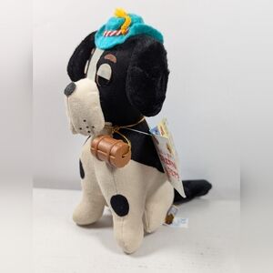 Vintage Dream Pets Bernard Black and White Dog Plush NOS